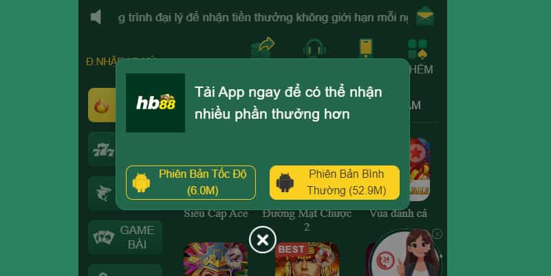 Hướng dẫn tải app HB88 cho từng thiết bị